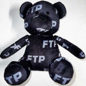 “SS19” 🐻 FTP All Over Print Teddy Bear Black 11” Plush